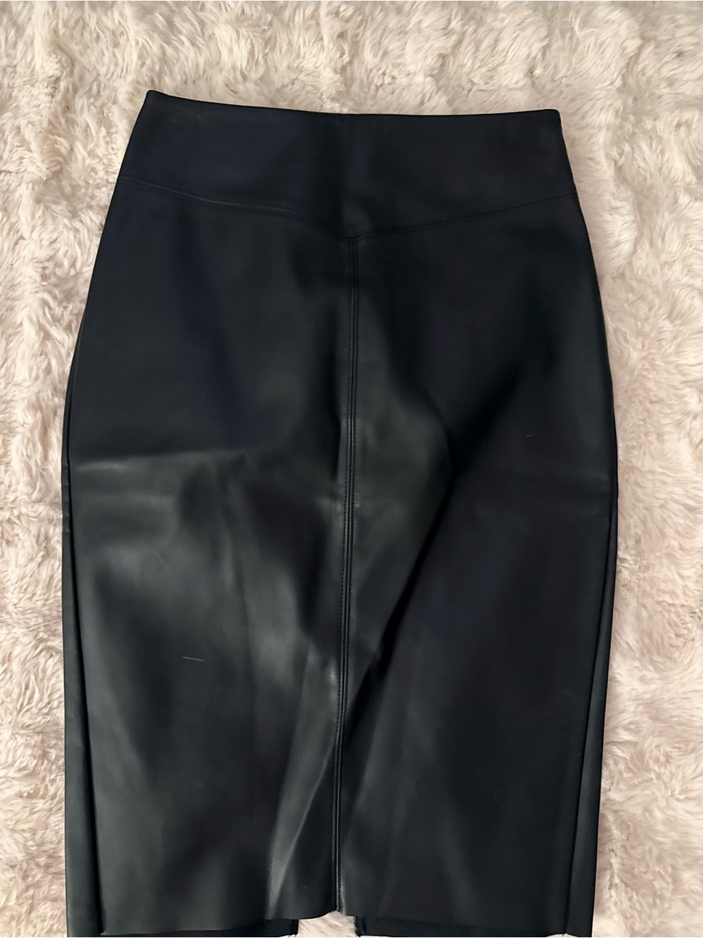 Express Black Faux Leather Pencil Skirt